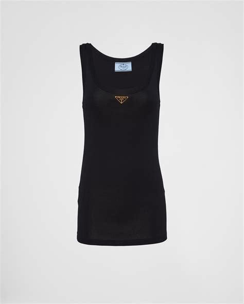 prada tank top black|Prada vest.